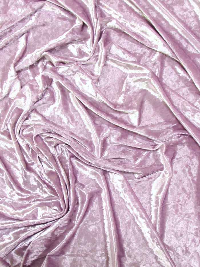 Crushed Stretch Velvet Costume Fabric / Lavender / Sold By The Yard