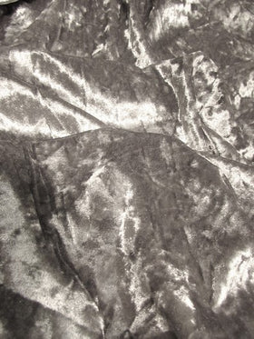 Crushed Stretch Velvet Costume Fabric / Off-White / Sold By The Yard - 0