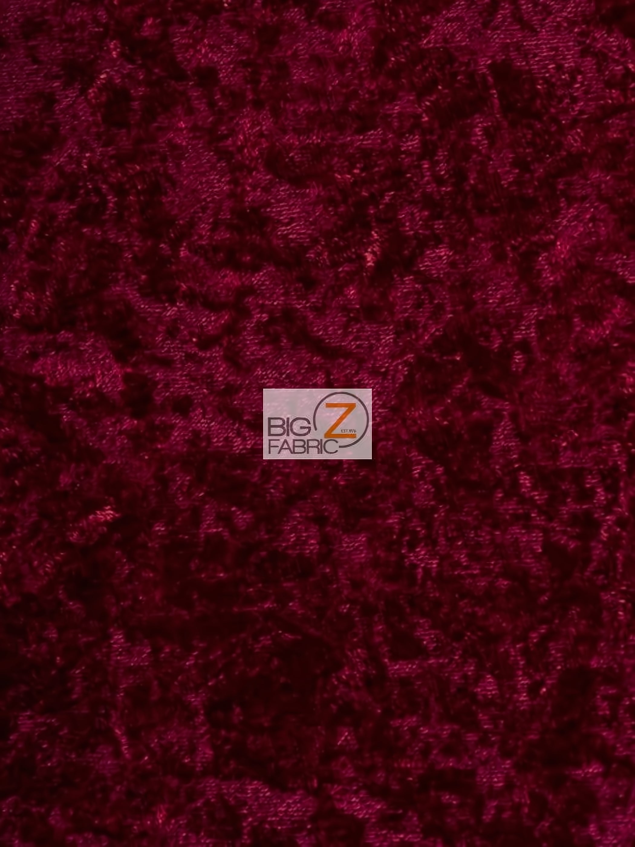 Crushed Stretch Velvet Costume Fabric / Burgundy / Sold By The Yard