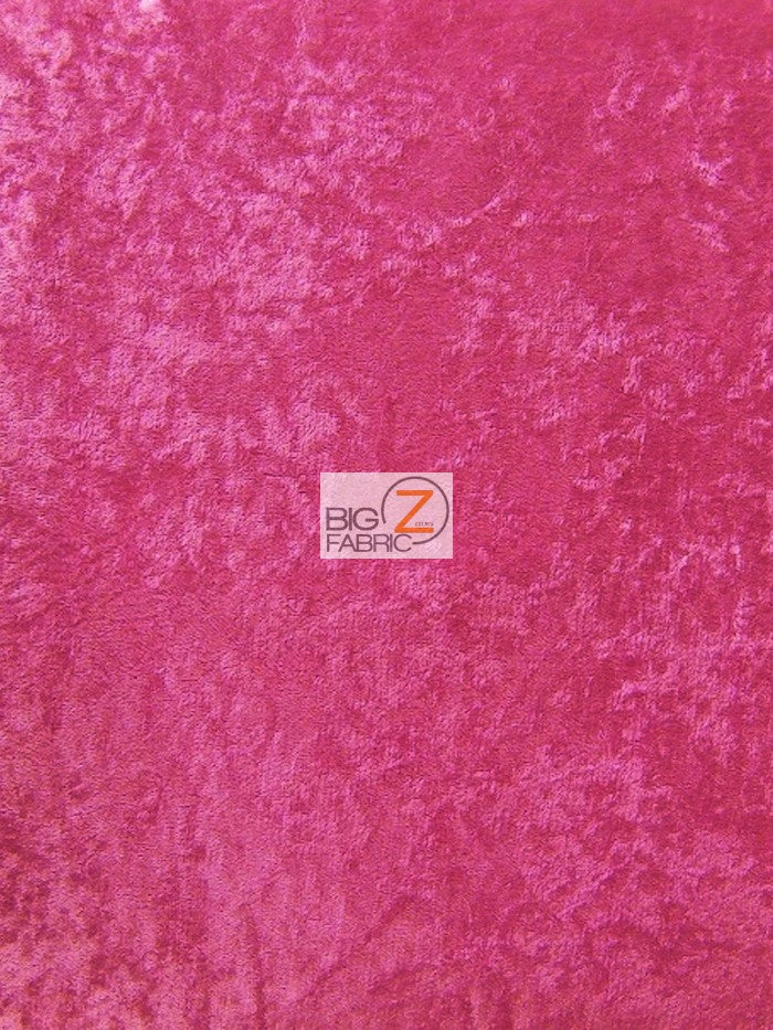 Crushed Stretch Velvet Costume Fabric / Hot Pink / Sold By The Yard