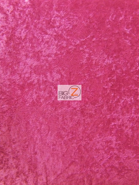 Crushed Stretch Velvet Costume Fabric / Hot Pink / Sold By The Yard