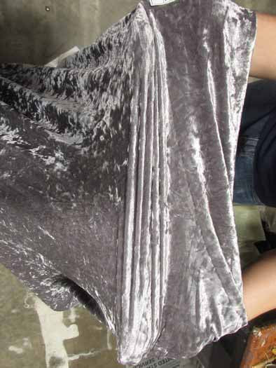 Crushed Stretch Velvet Costume Fabric / Turquoise / Sold By The Yard