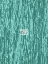Crushed Taffeta Fabric / Aqua / Sold By The Yard