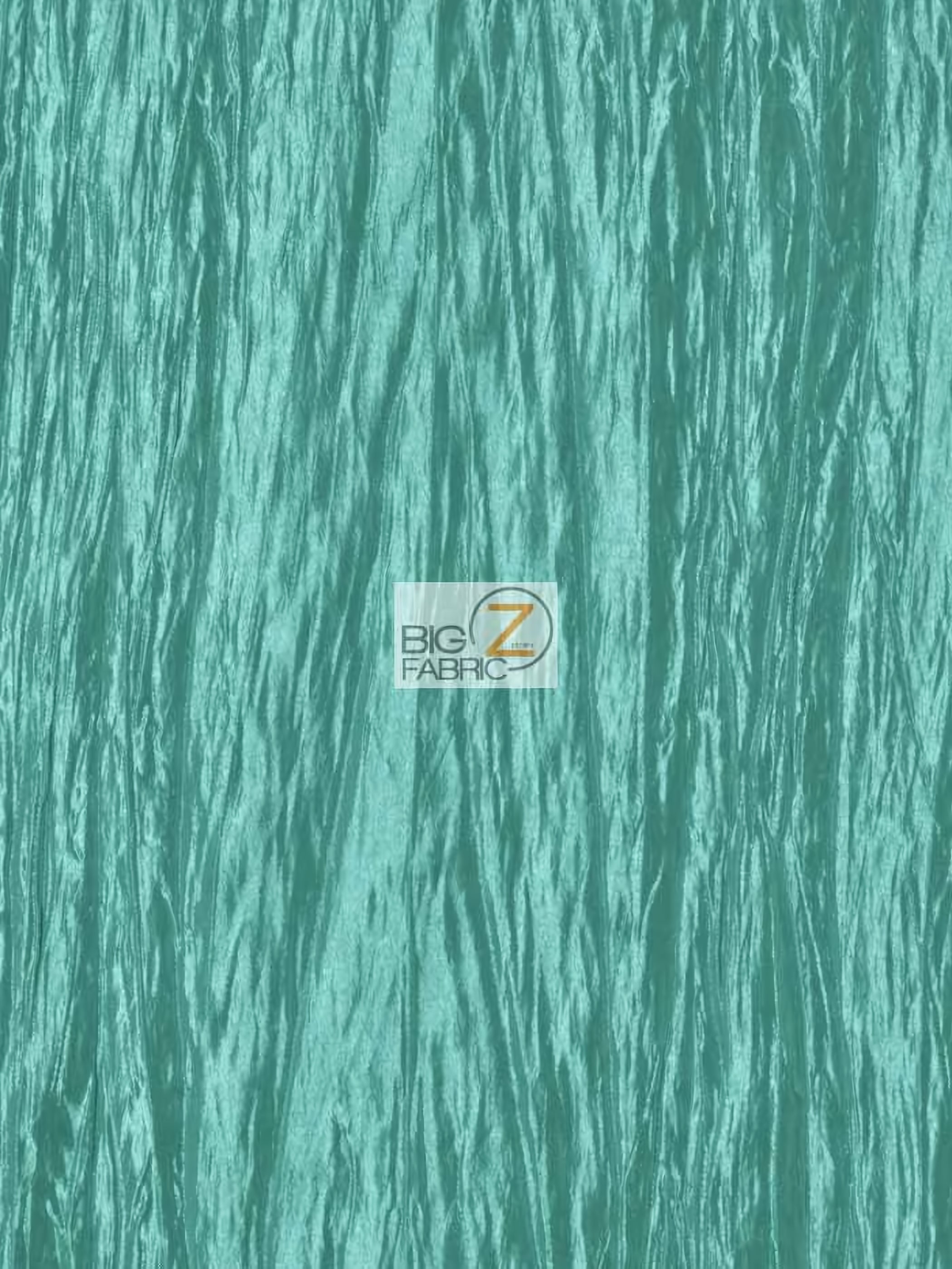 Crushed Taffeta Fabric / Aqua / Sold By The Yard