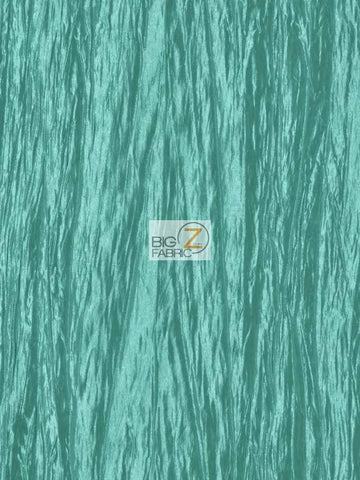 Crushed Taffeta Fabric / Aqua / Sold By The Yard