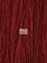 Crushed Taffeta Fabric / Burgundy / Sold By The Yard