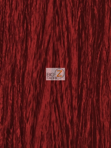 Crushed Taffeta Fabric / Burgundy / Sold By The Yard