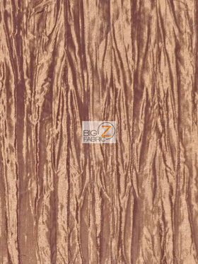 Crushed Taffeta Fabric / Coral / Sold By The Yard