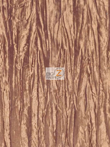 Crushed Taffeta Fabric / Coral / Sold By The Yard