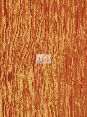 Crushed Taffeta Fabric / Orange / Sold By The Yard