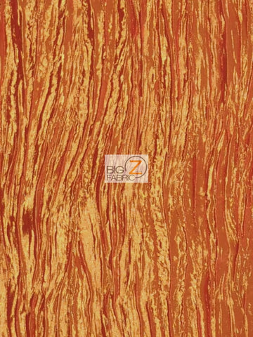 Crushed Taffeta Fabric / Orange / Sold By The Yard