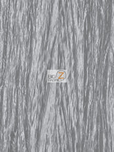 Crushed Taffeta Fabric / Silver / Sold By The Yard