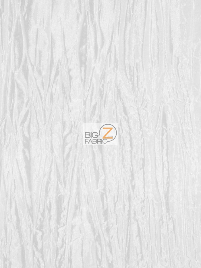 Crushed Taffeta Fabric White by the Yard | Big Z Fabric