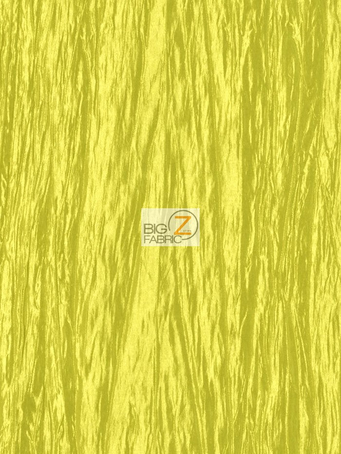 Crushed Taffeta Fabric / Yellow / Sold By The Yard