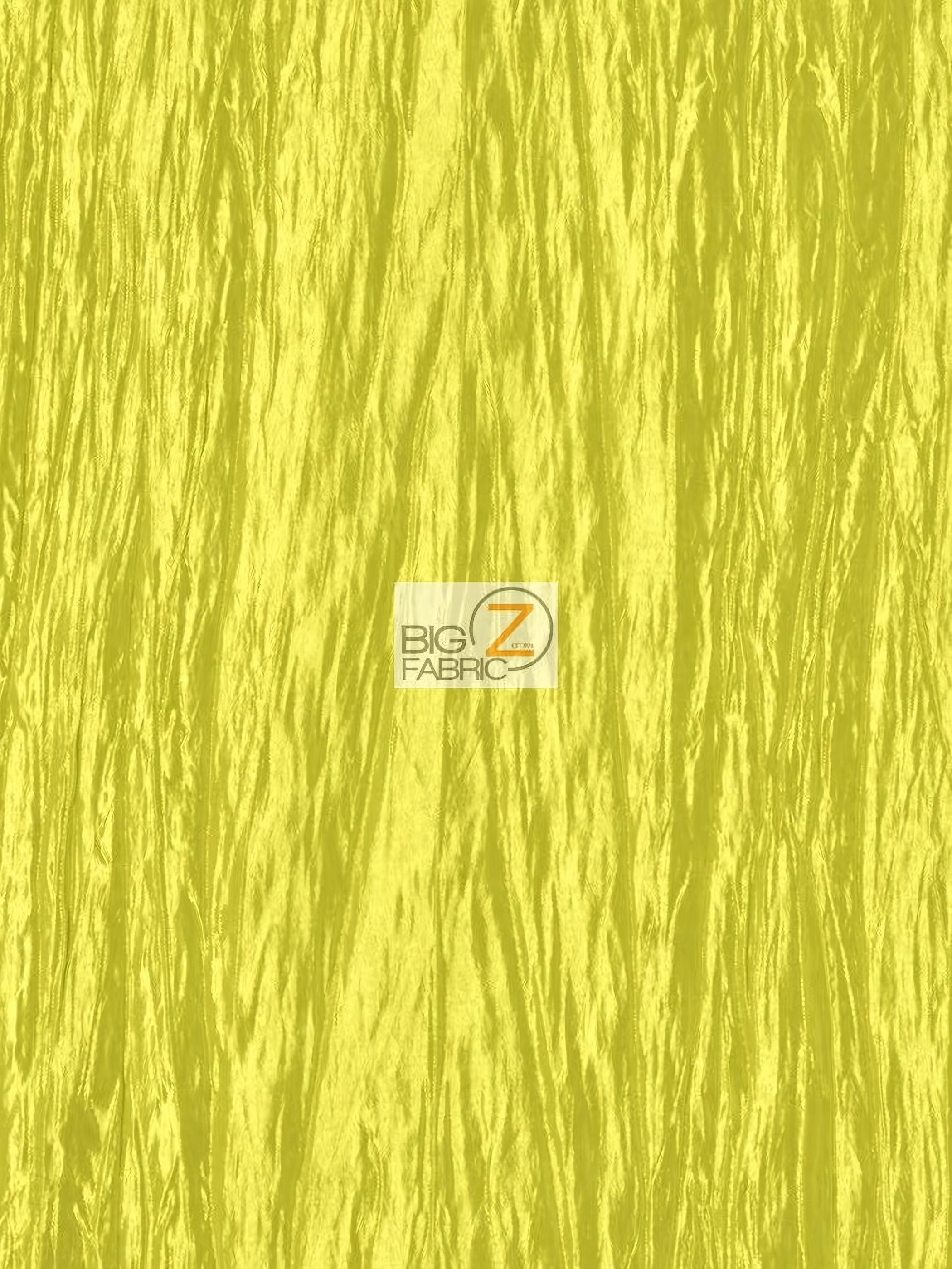 Crushed Taffeta Fabric / Yellow / Sold By The Yard