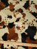 Brown/Black/Off White Velboa Cow Animal Short Pile Fabric / By The Roll - 25 Yards