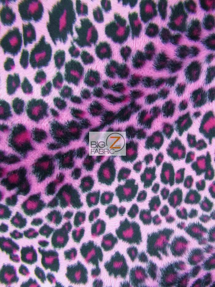 Pink Velboa Cheetah Animal Short Pile Fabric / By The Roll - 50 Yards