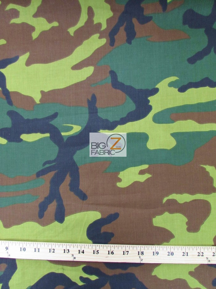 Poly Cotton Printed Fabric Army Camouflage / Army 1 / Sold By The Yard