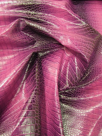 Dragon Gator Upholstery Vinyl Fabric / Purple Crush / Sold By The Yard