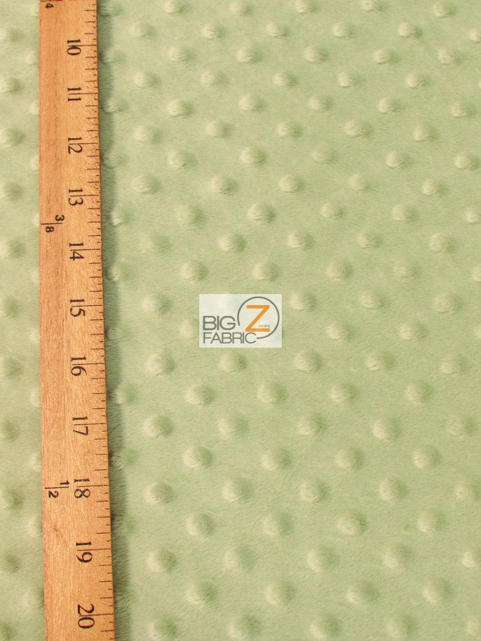 Sage Minky Dimple Dot Baby Soft Fabric / Sold By The Yard