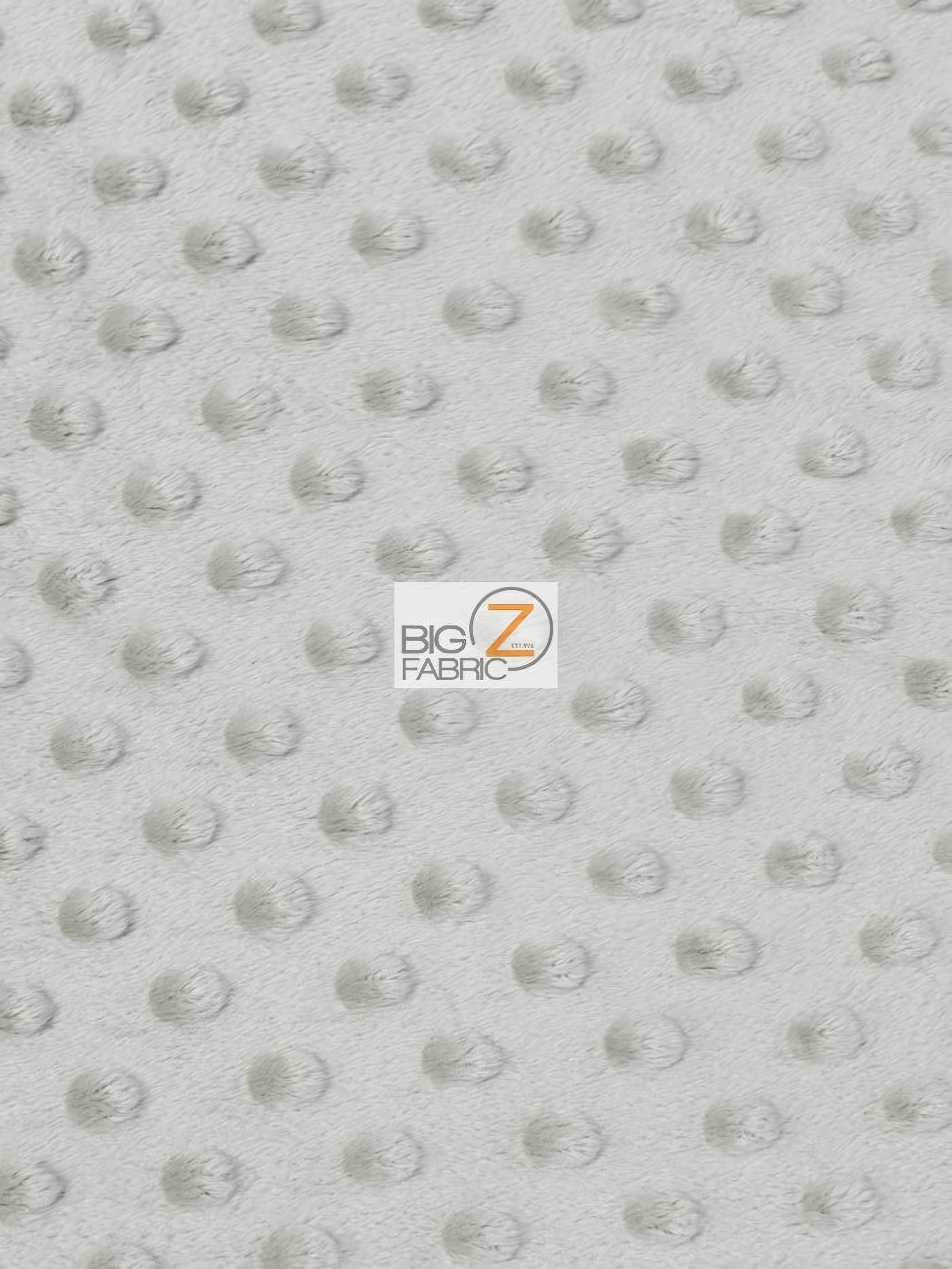 Grey Minky Dimple Dot Baby Soft Fabric / Sold By The Yard