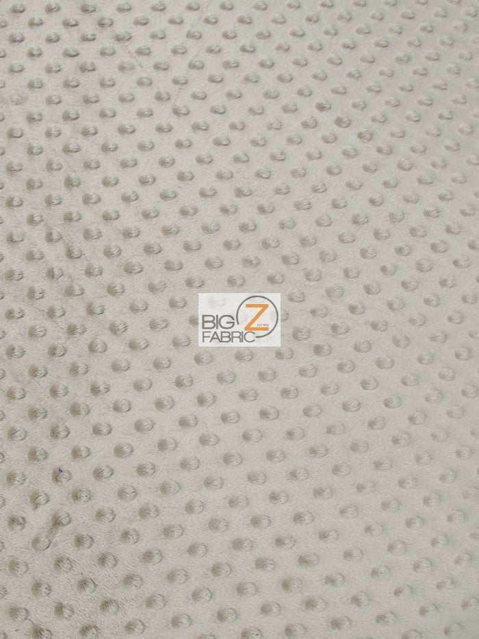 Grey Minky Dimple Dot Baby Soft Fabric / Sold By The Yard - 0