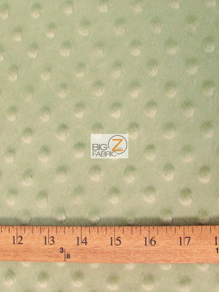 Dark Olive Minky Dimple Dot Baby Soft Fabric / Sold By The Yard