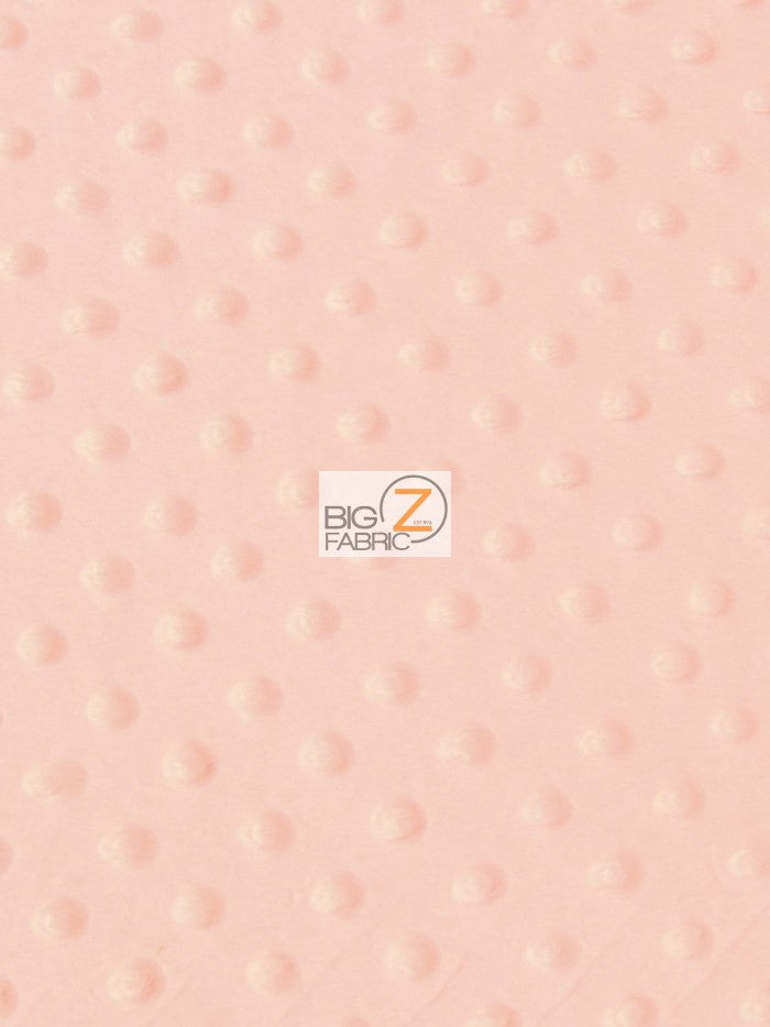 Light Pink Minky Dimple Dot Baby Soft Fabric / Sold By The Yard