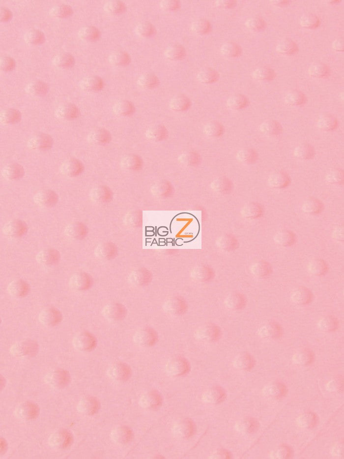 Pink Minky Dimple Dot Baby Soft Fabric / Sold By The Yard