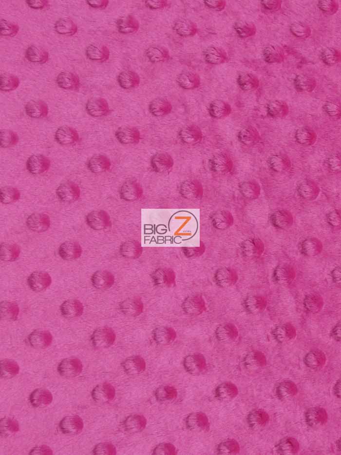 Fuchsia Minky Dimple Dot Baby Soft Fabric / Sold By The Yard
