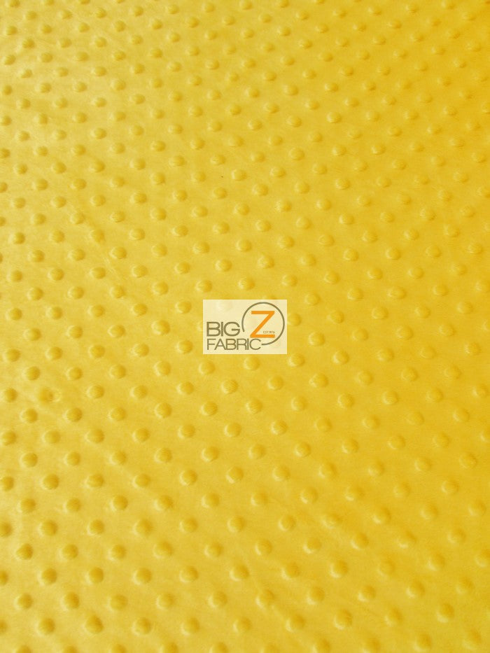 Canary Yellow Minky Dimple Dot Baby Soft Fabric / Sold By The Yard
