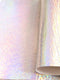 Holographic Silver Distressed/Crushed Chrome Metallic Mirror Vinyl Fabric