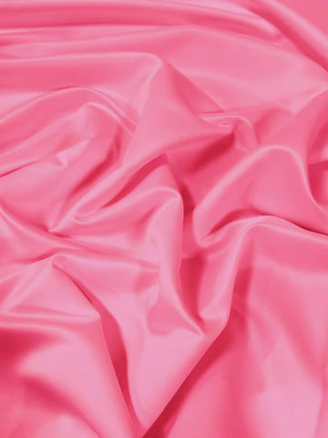 Dull Bridal Satin Fabric / Bubble Gum / Sold By The Yard