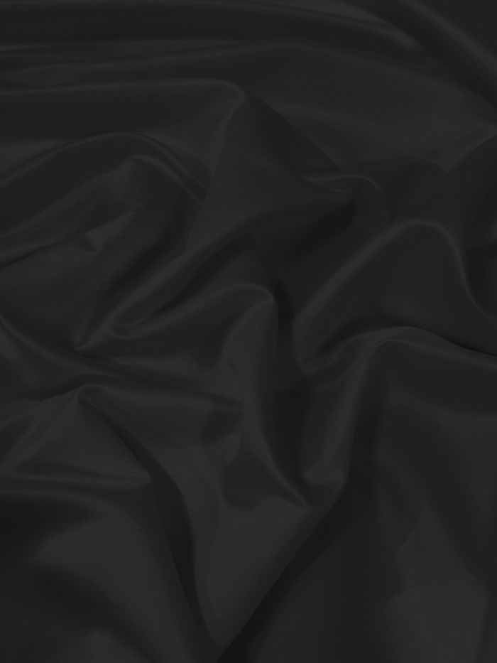 Dull Bridal Satin Fabric / Black / Sold By The Yard