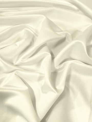 Dull Bridal Satin Fabric / Ivory / Sold By The Yard