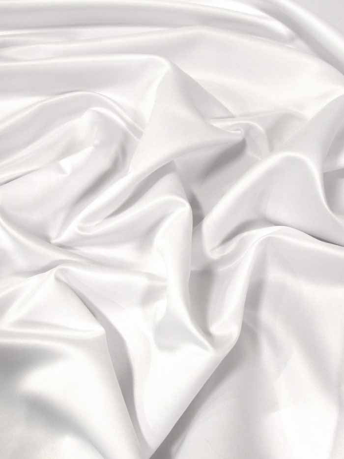Dull Bridal Satin Fabric / White / Sold By The Yard-1