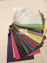 Big Z Color Card Vinyl Embossed Shiny Alligator Fabric
