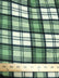 Fleece Printed Fabric / Tartan Plaid Green/Beige / Sold By The Yard