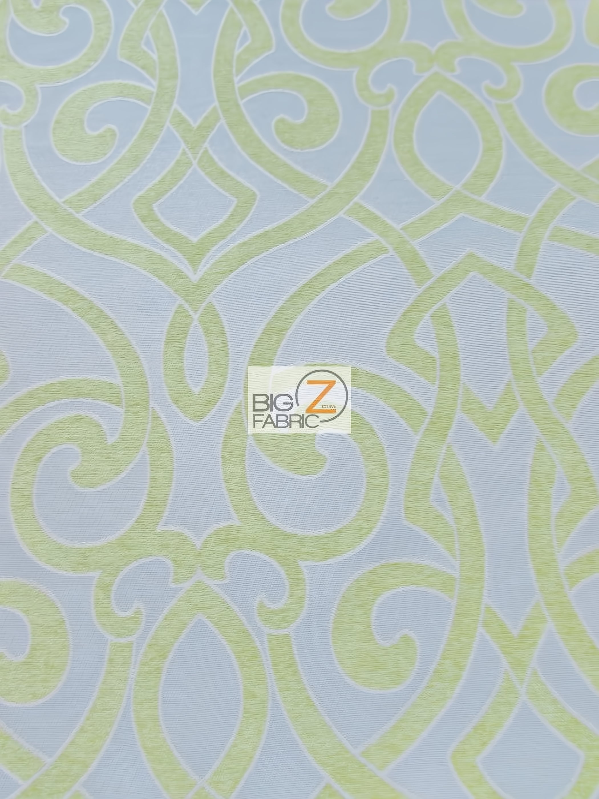 French Abstract Damask Upholstery Fabric / Sauterne / Sold By The Yard