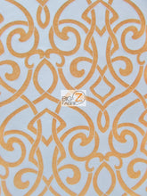 French Abstract Damask Upholstery Fabric / Tango / Sold By The Yard