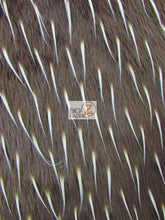 2 and 3 Tone Spiked Shaggy Long Pile Faux Fur Fabric / Sold by The Yard