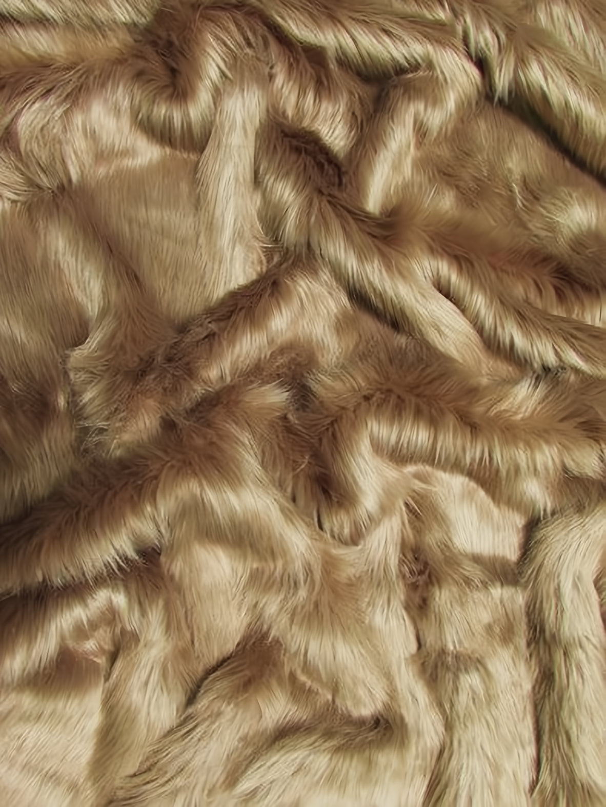 Faux Fake Fur Solid Shaggy Long Pile Fabric Cocoa EcoShagTM 15