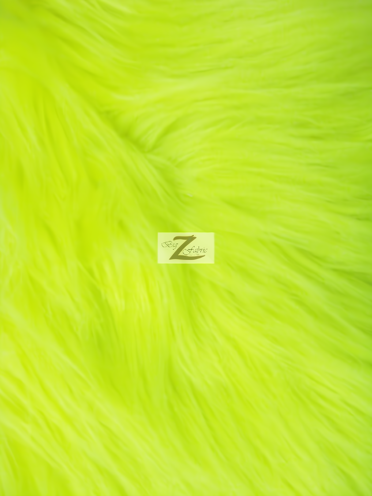 Shop Faux Fake Fur Solid Shaggy Long Pile Fabric Neon Yellow Ecoshagtm 15 Yard Bolt By The Yard 