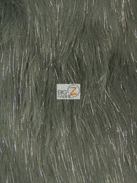 Solid Shiny Tinsel Long Pile Faux Fur Fabric / Sold By The Yard