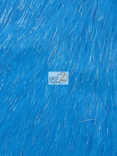Solid Shiny Tinsel Long Pile Faux Fur Fabric / Sold By The Yard
