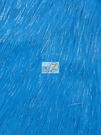 Solid Shiny Tinsel Long Pile Faux Fur Fabric / Sold By The Yard