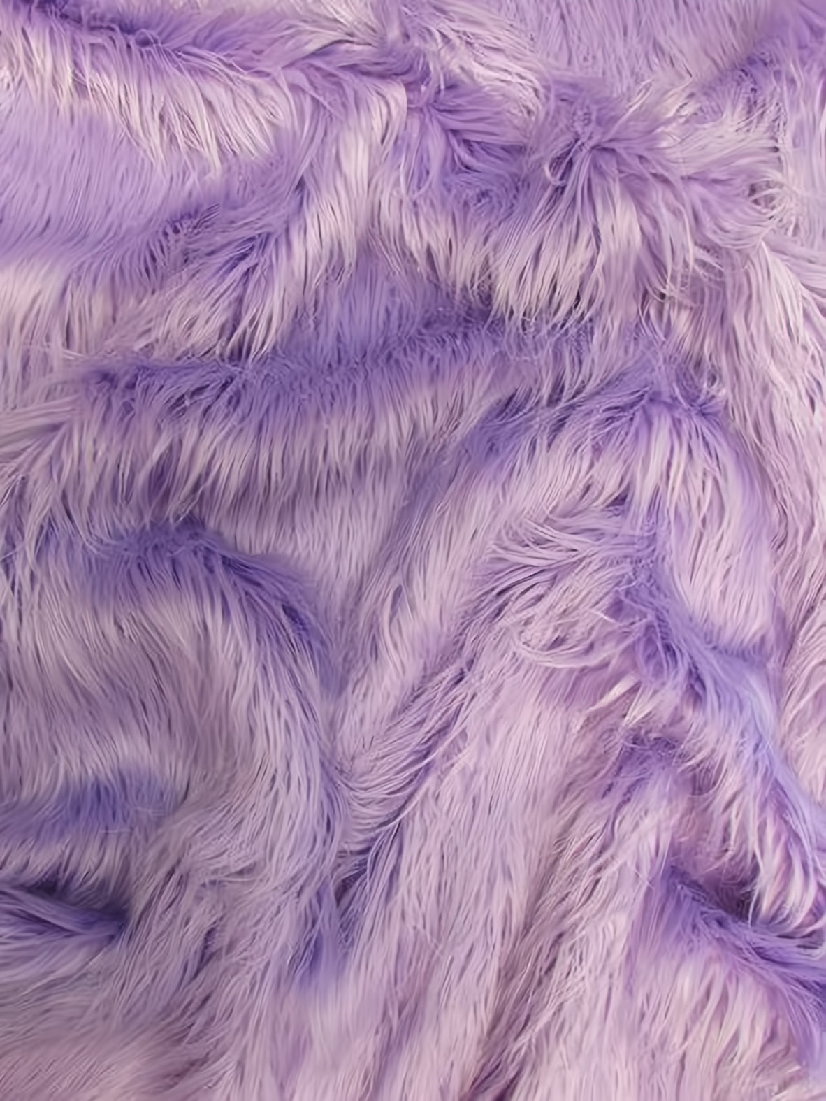 Faux Fake Fur Solid Mongolian Long Pile Fabric Lavender EcoshagTM 15 ...