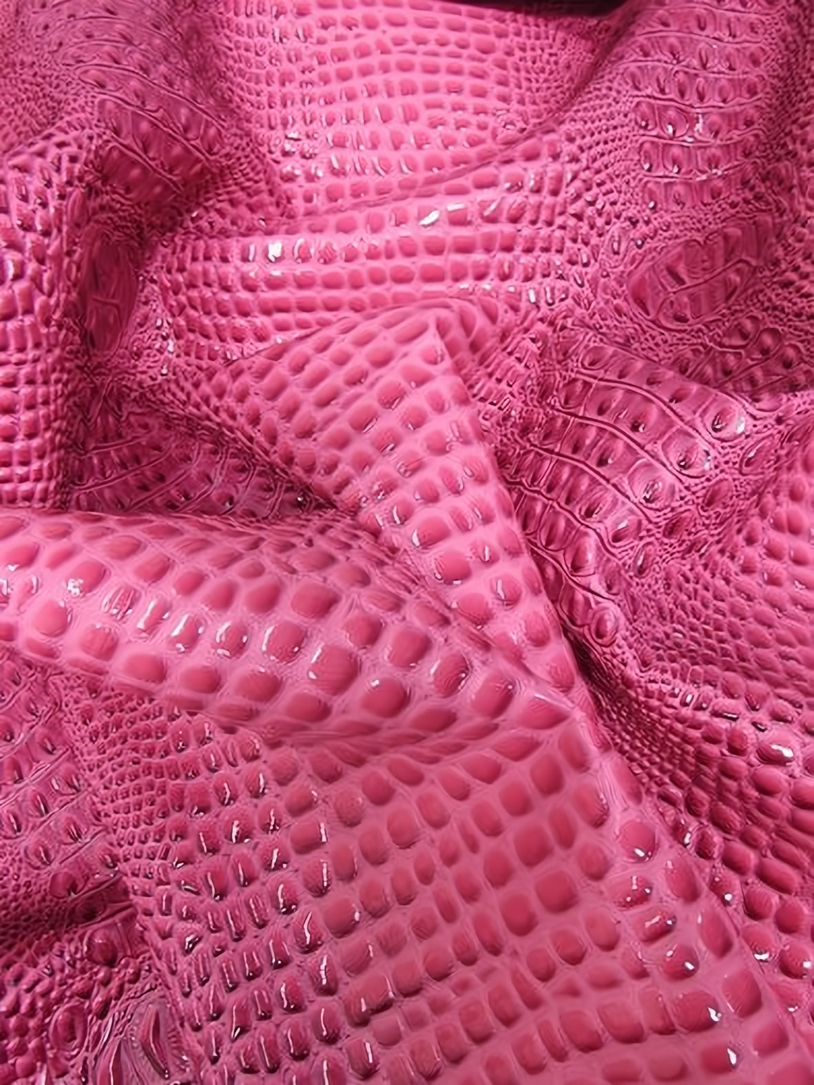 Bubble Gum Florida Gator 3D Embossed Vinyl Fabric / Sold By The Yard