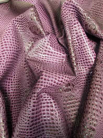 Florida Gator 3D Embossed Vinyl Fabric / Passion Purple / By The Roll - 30 Yards