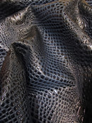 Florida Gator 3D Embossed Vinyl Fabric / Mystic Blue / By The Roll - 30 Yards-1